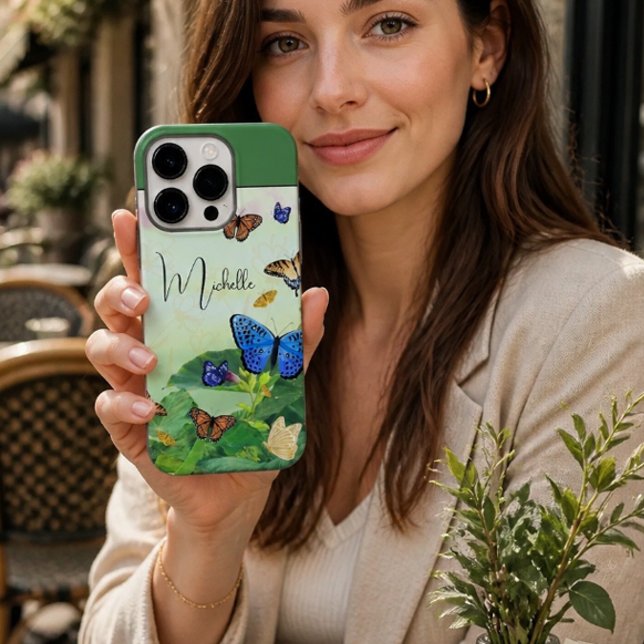 Coques Case-Mate iPhone Champs de papillons abstraits Personnalisés (Créateur téléchargé)