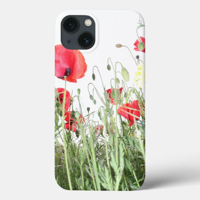 Coques Case-Mate iPhone Champs de pavot fleurs Soleil Nature fleurs Coeur (Verso)