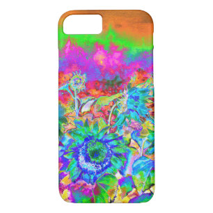 Coque Case-Mate iPhone Champs de tournesol - bleu