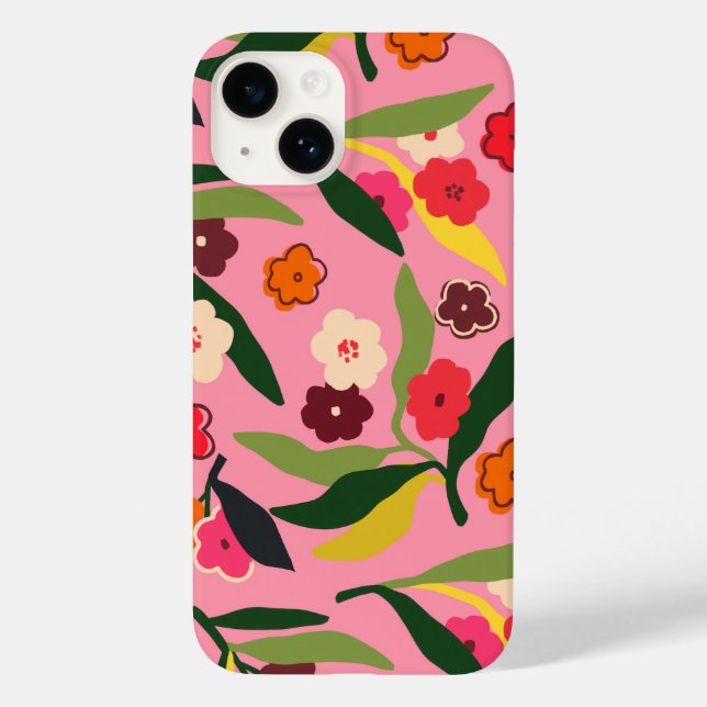 Coques Case-Mate iPhone Champs floraux rétro (Verso)