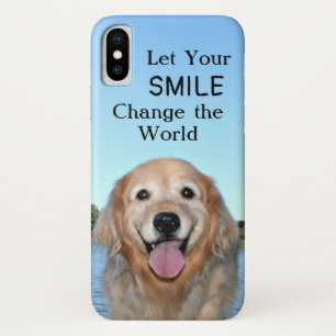 Coque iPhone X Changement de golden retriever le monde