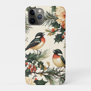 Case-Mate iPhone Case Chanson Rustique Botanique Crème Rouge d'Hiver