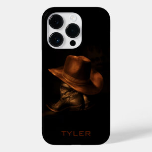 Coque Case-Mate iPhone Chapeau de Cowboy et Bottes en Cuir Masculin Perso