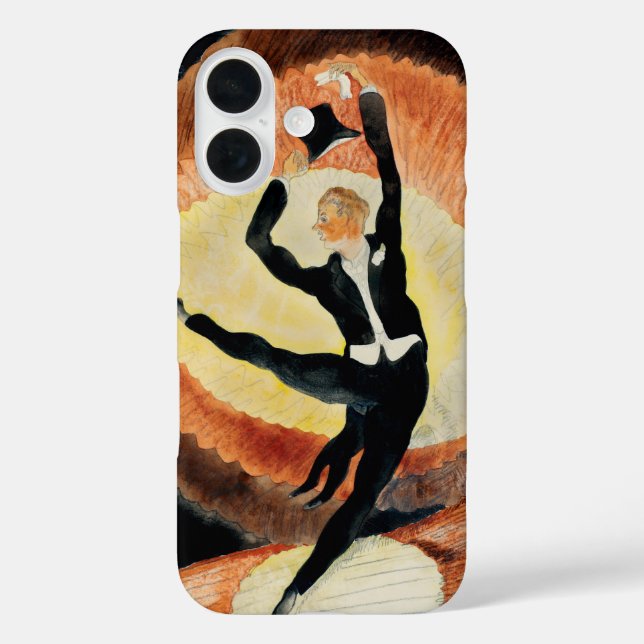 Coques Case-Mate iPhone Chapeau haut-de-forme de danseur masculin Art déco (Verso)