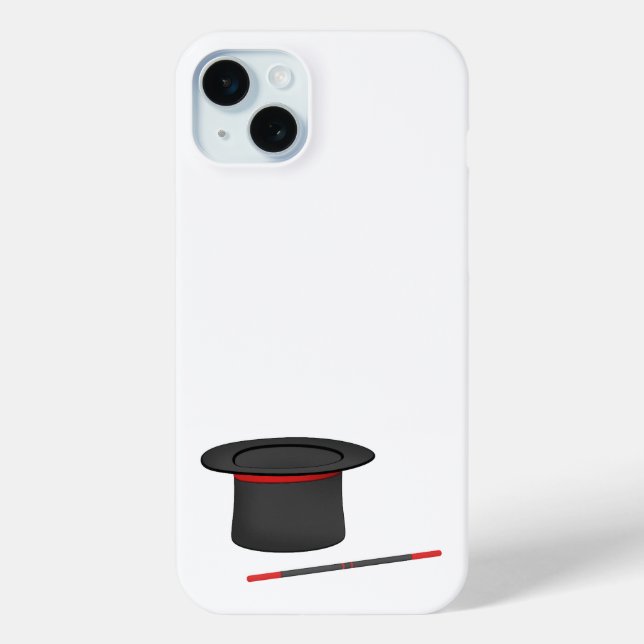 Coques Case-Mate iPhone Chapeau haut de magie et baguette magique (Verso)