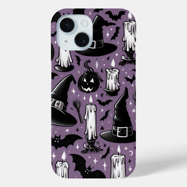 Coques Case-Mate iPhone Chapeaux de sorcière & chauves-souris (Verso)