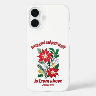 Coque Pour iPhone 16 Chaque don bon et parfait – Jacques 1:17 Noël