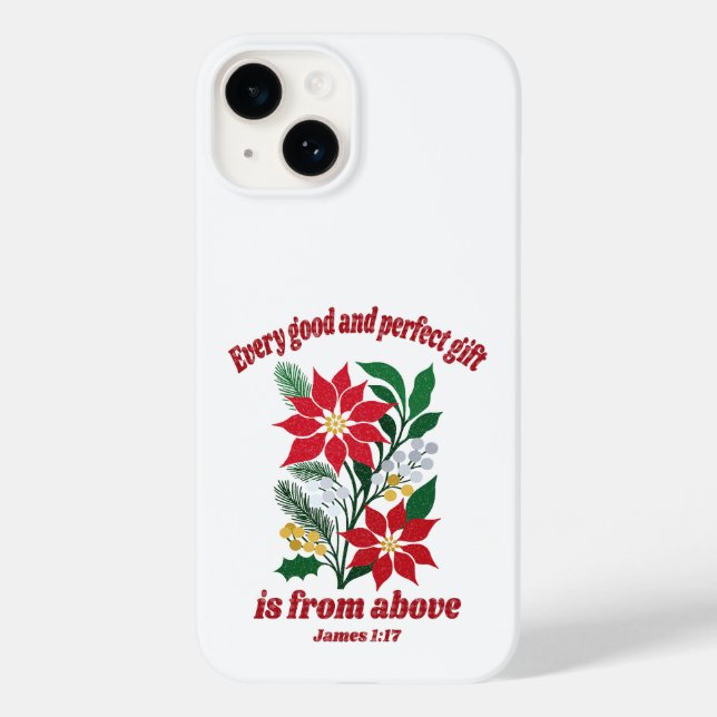 Coques Case-Mate iPhone Chaque don bon et parfait – Jacques 1:17 Noël (Verso)