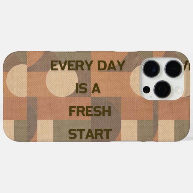 Coques Case-Mate iPhone Chaque jour est un nouveau départ (Verso (horizontal))