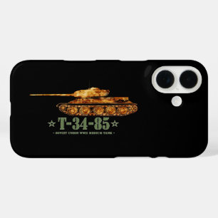 Coque Pour iPhone 16 Char moyen soviétique T-34-85 de la Seconde Guerre