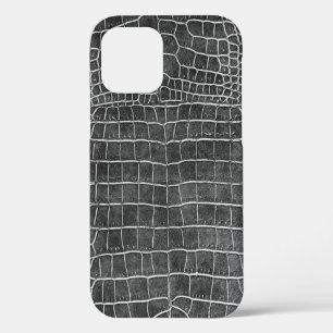 Case-Mate iPhone Case Charcharbon Gris Faux Crocodile Cuir