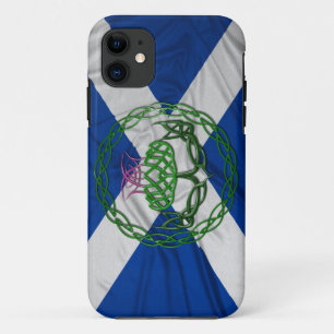 Coque iPhone 11 Chardon Et Drapeau De Noeud Céleste