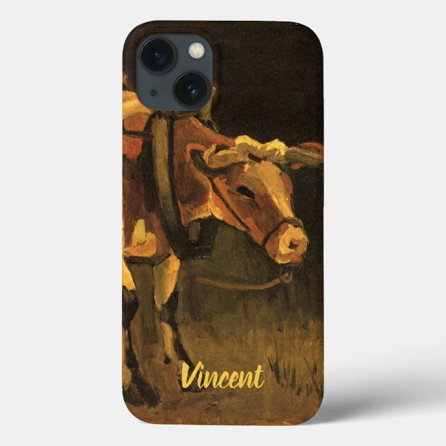 Coques Case-Mate iPhone Chariot avec bœuf rouge et blanc par Vincent van G (Verso)