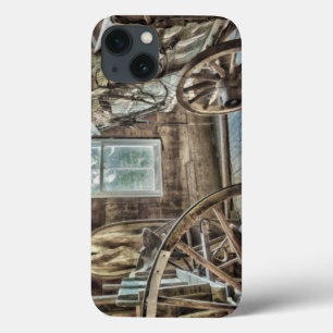 Coque Case-Mate iPhone Chariot couvert, roue de chariot en bois