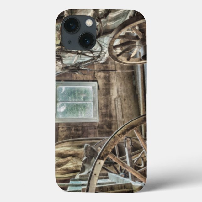 Coques Case-Mate iPhone Chariot couvert, roue de chariot en bois (Verso)