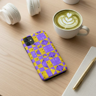Coque iPhone 16 Pro Max Chariot en or violet COlorful motif floral