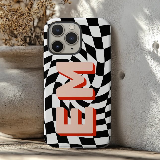 Coques Case-Mate iPhone Chariot esthétique Monogramme tendance (Créateur téléchargé)