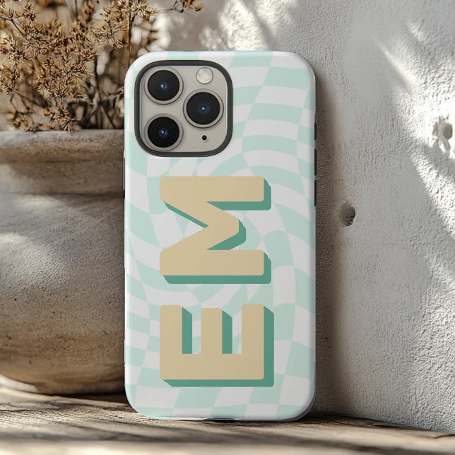 Coques Case-Mate iPhone Chariot esthétique Monogramme tendance (Créateur téléchargé)