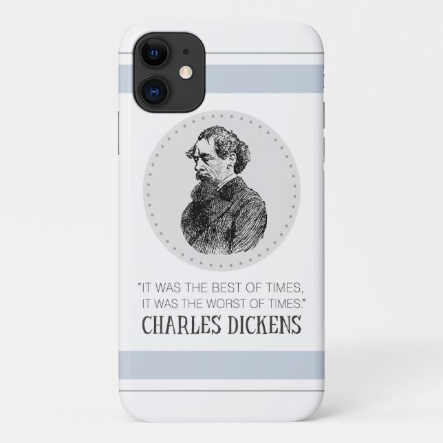 Coques Case-Mate iPhone Charles Dickens Portrait et Citation (Dos)