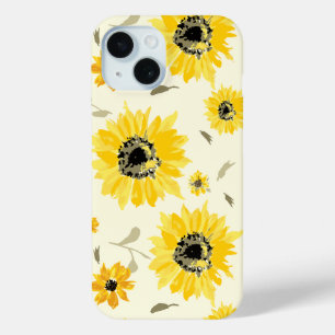 Coque Case-Mate iPhone Charmant Aquarelle Tournesol Jaune