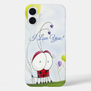 Coque Pour iPhone 16 Plus Charmante coccinelle aux ballons colorés