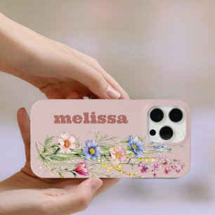 Coque Case-Mate iPhone Charme Botanique Neutre Fleurs sauvages Brown