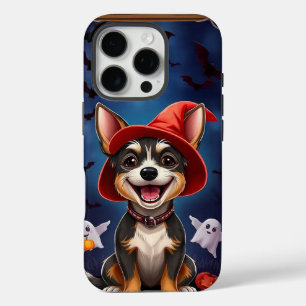 Coque iPhone 16 Pro Charme Spooky-Mignon d'un Chien d'Halloween Adorab