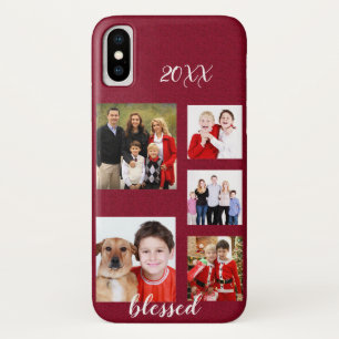 Case-Mate iPhone Case Charming Holiday Famille Photo Collage Monogramme