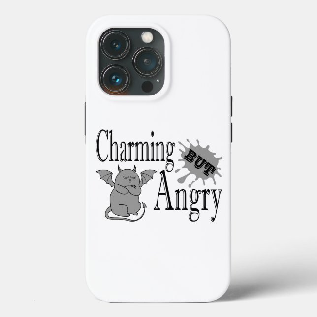 Coques Case-Mate iPhone Charming mais en colère petit chat diable drôle ci (Verso)