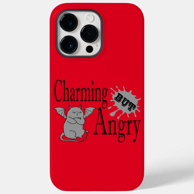 Coques Case-Mate iPhone Charming mais en colère petit chat diable drôle ci (Verso)