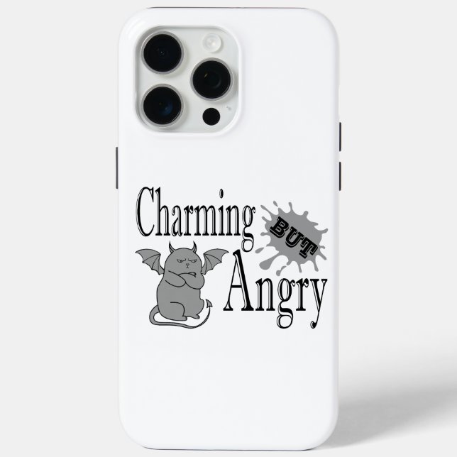 Coques Case-Mate iPhone Charming mais en colère petit chat diable drôle ci (Verso)