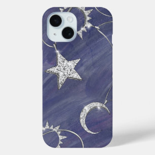 Coque Case-Mate iPhone Charming mystique   Étoiles de lune d'argent Sun A