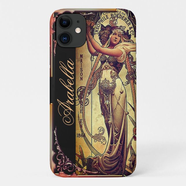 Coques Case-Mate iPhone Charnière élégante femme Art nouveau (Dos)