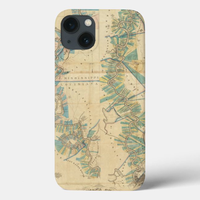 Coques Case-Mate iPhone Chart of The Lower Mississippi River (Verso)