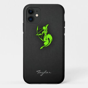 Coque iPhone 11 Chartreuse, Neon Green Sagittarius