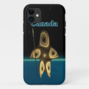 Coque iPhone 11 Chasseur inuit fractal - Canada