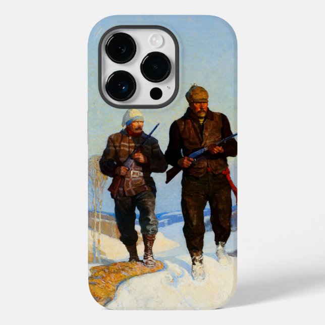 Coques Case-Mate iPhone Chasseurs de cerfs par Newell Convers Wyeth (Verso)