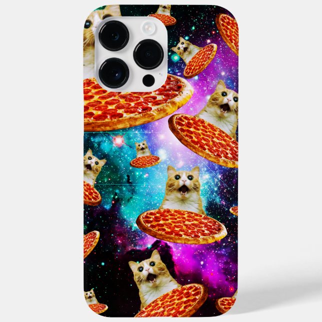 Coques Case-Mate iPhone Chat à pizza de l'espace amusant (Verso)