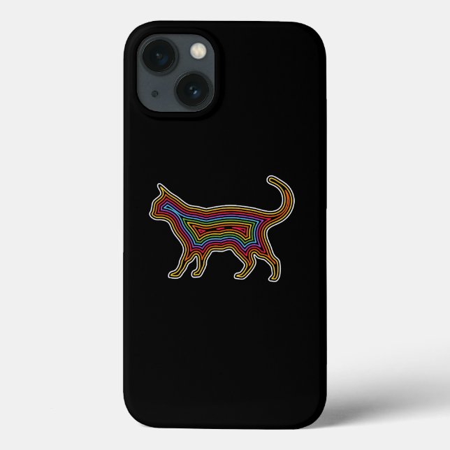 Coques Case-Mate iPhone Chat arc-en-ciel (Verso)