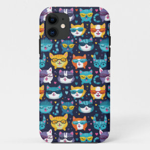 Case-Mate iPhone Case Chat Assorti fait face à des chats Cool amusants
