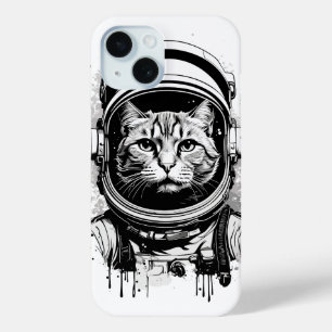 Coque Case-Mate iPhone Chat astronaute noir et blanc