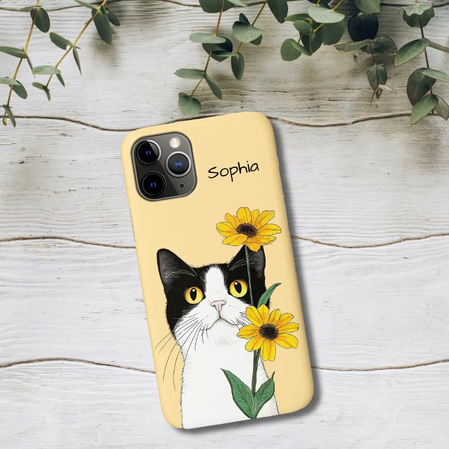 Coques Case-Mate iPhone Chat aux Tournesols (Créateur téléchargé)