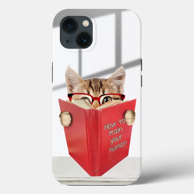 Coques Case-Mate iPhone Chat avec lunettes et livre rouge (Verso)