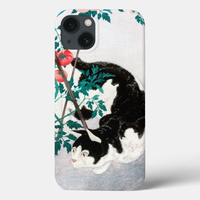 Coques Case-Mate iPhone Chat avec Plante tomate (1931) par Hiroaki Takahas (Verso)
