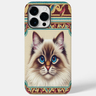 Coque Case-Mate iPhone Chat Birman Décoratif Bordure encadrée colorée
