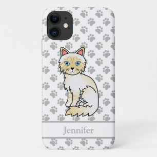 Case-Mate iPhone Case Chat Birman / Ragdoll crème point tabby & Nom