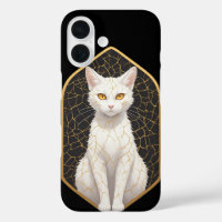 Chat Blanc Avec Motif Kintsugi 🐾