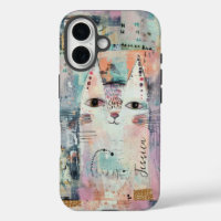 Chat blanc mignon
