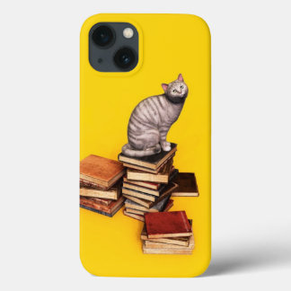 iPhone Case Chat britannique sur une pile de livres Case-Mate