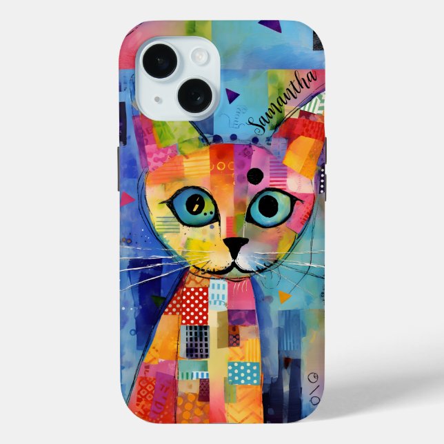 Coques Case-Mate iPhone Chat Calico Mignon Personnalisé (Verso)